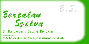 bertalan szilva business card